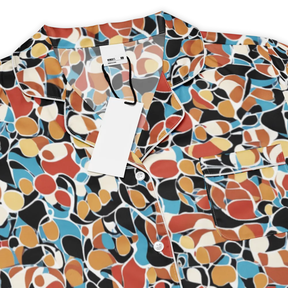 Terrazzo Pulse on Women's Short Sleeve Pajama Top — Product details