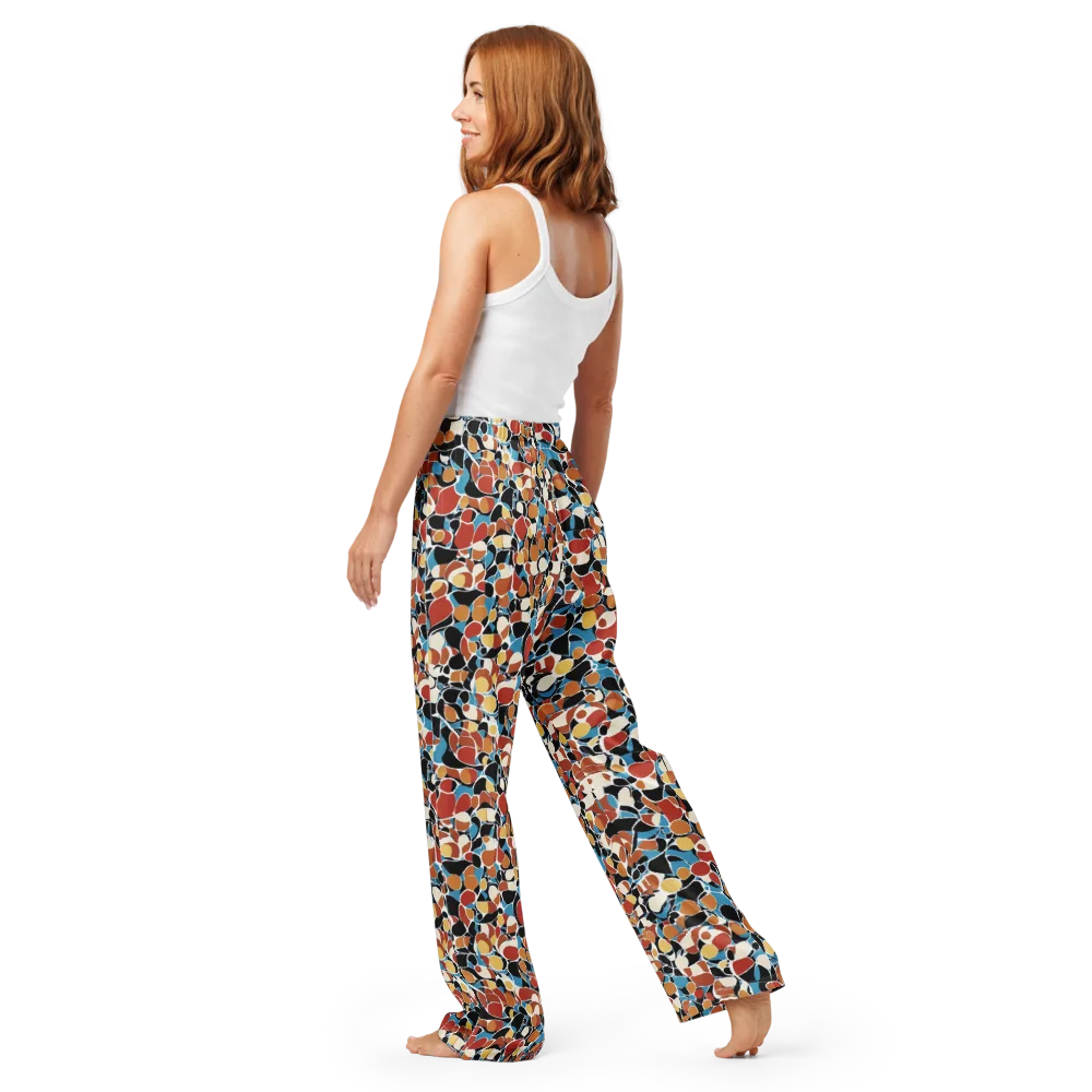 Terrazzo Pulse on Women's Pajama Pants — Back