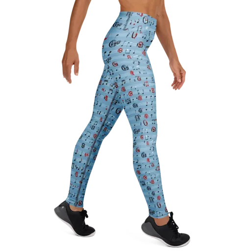 Blue Note Ballet on a Yoga Leggings