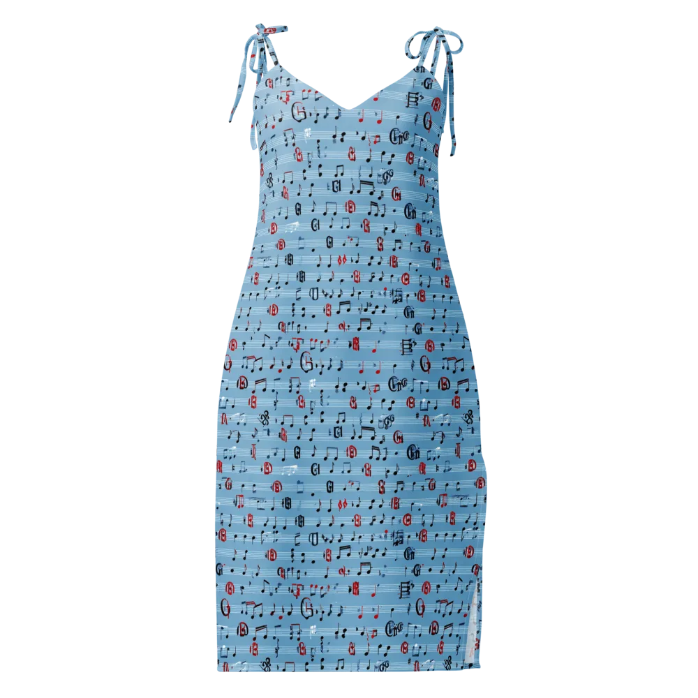 Blue Note Ballet on Slip Dress — Front