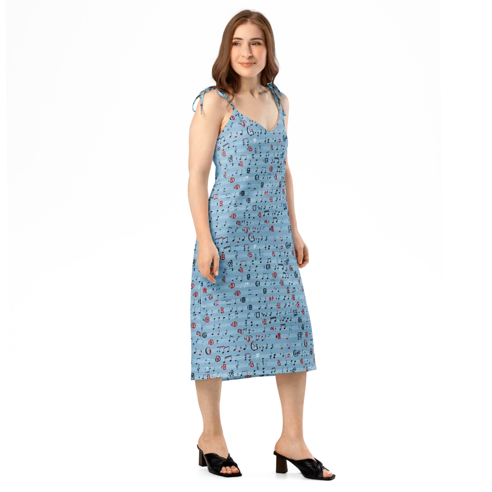 Blue Note Ballet on Slip Dress — Right Front