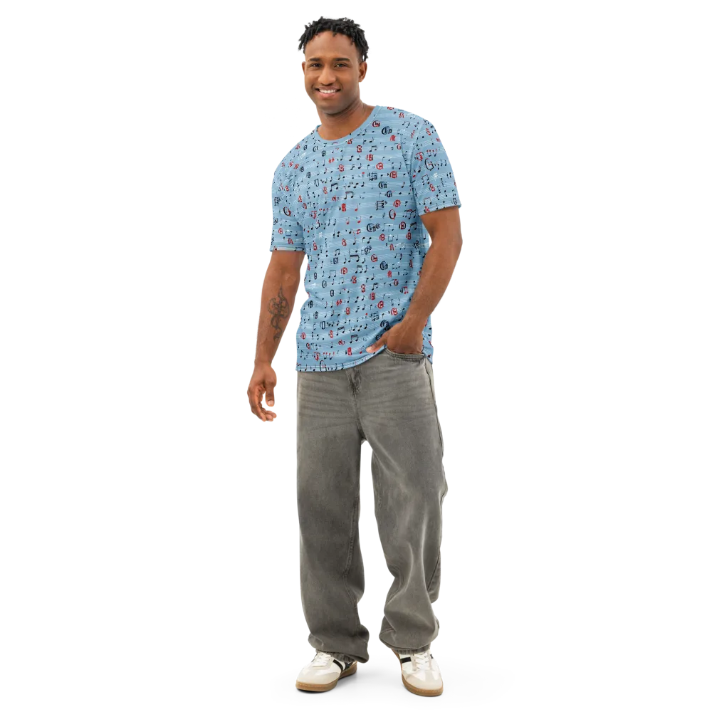 Blue Note Ballet on Men's Cotton Crew Neck T-Shirt — Front