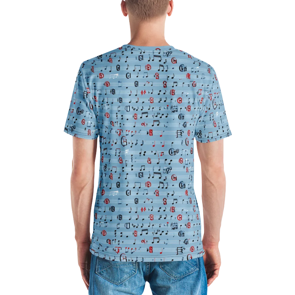 Blue Note Ballet on Men's Crew Neck T-Shirt — Back