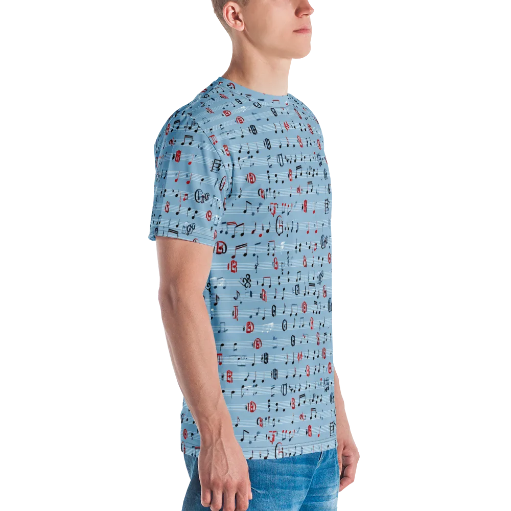 Blue Note Ballet on Men's Crew Neck T-Shirt — Right
