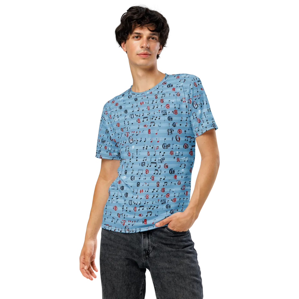 Blue Note Ballet on Men's Crew Neck T-Shirt — Front