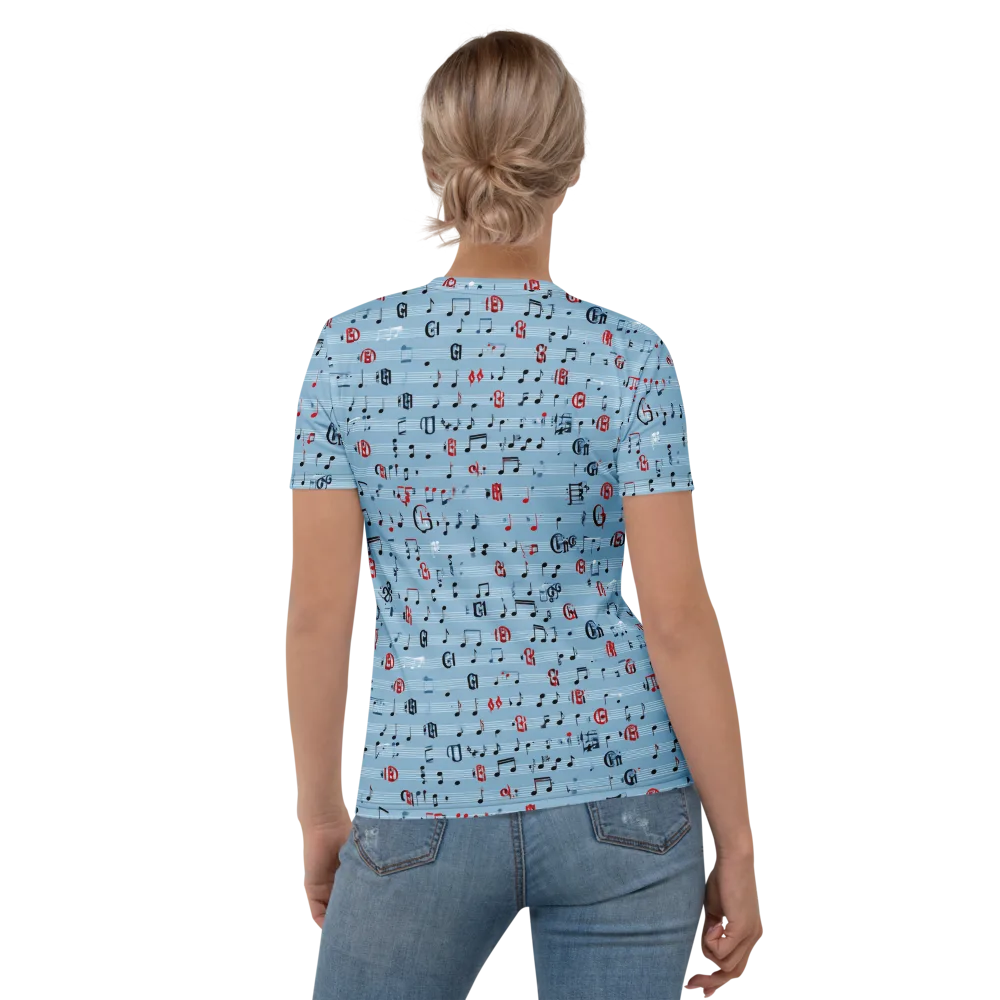 Blue Note Ballet on Women's Crew Neck T-Shirt — Back