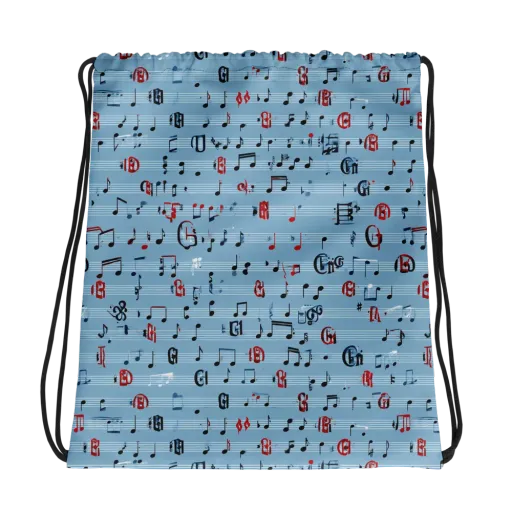 Blue Note Ballet on a Drawstring Bag