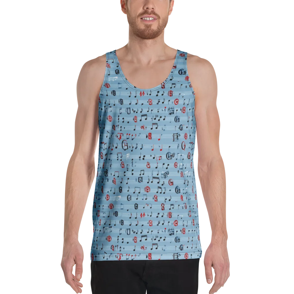 Blue Note Ballet on Men's Tank Top — Front