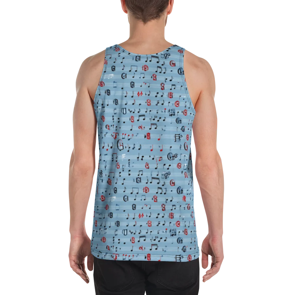Blue Note Ballet on Men's Tank Top — Back