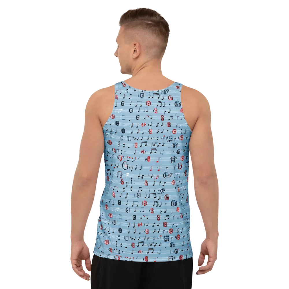 Blue Note Ballet on Men's Tank Top — Back
