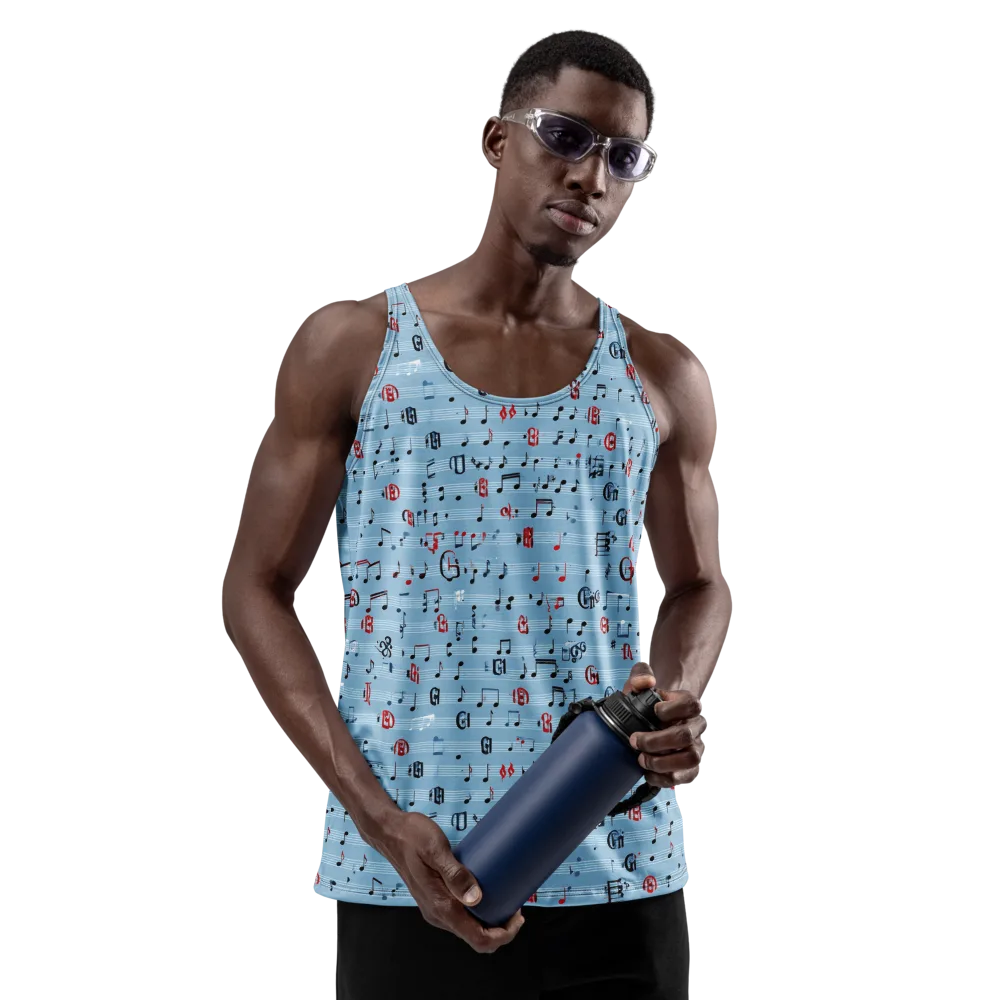 Blue Note Ballet on Men's Tank Top — Front