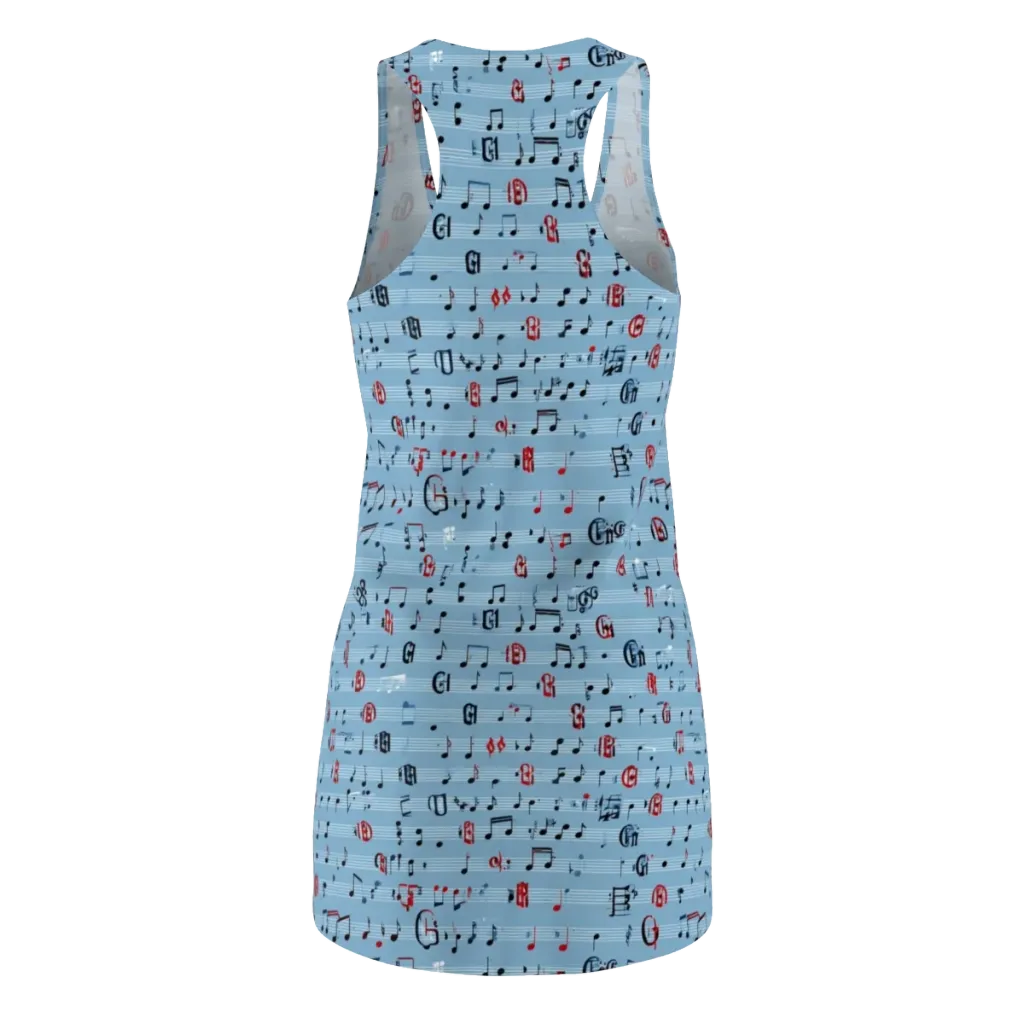 Blue Note Ballet on Racerback Dress — Back