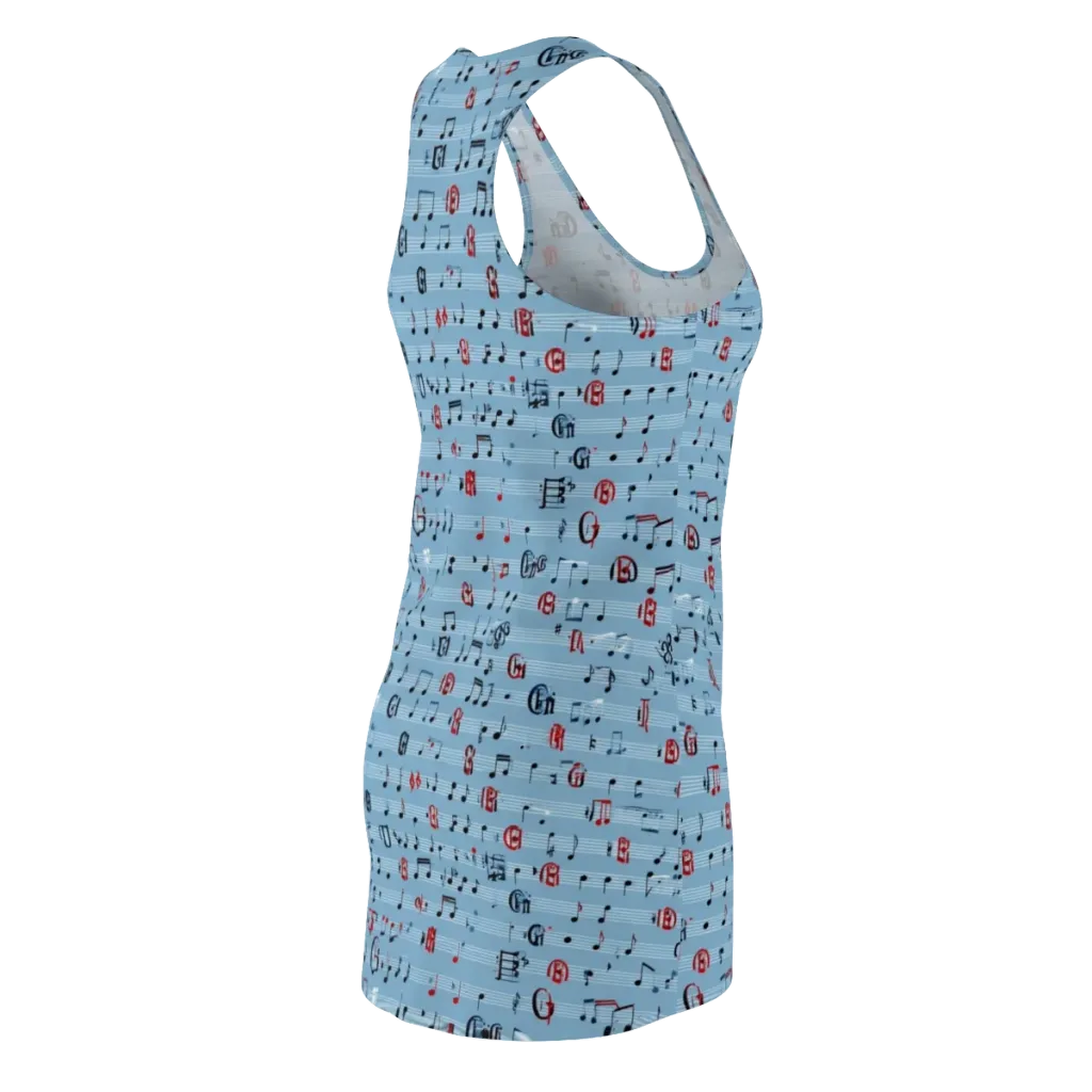 Blue Note Ballet on Racerback Dress — Back Side