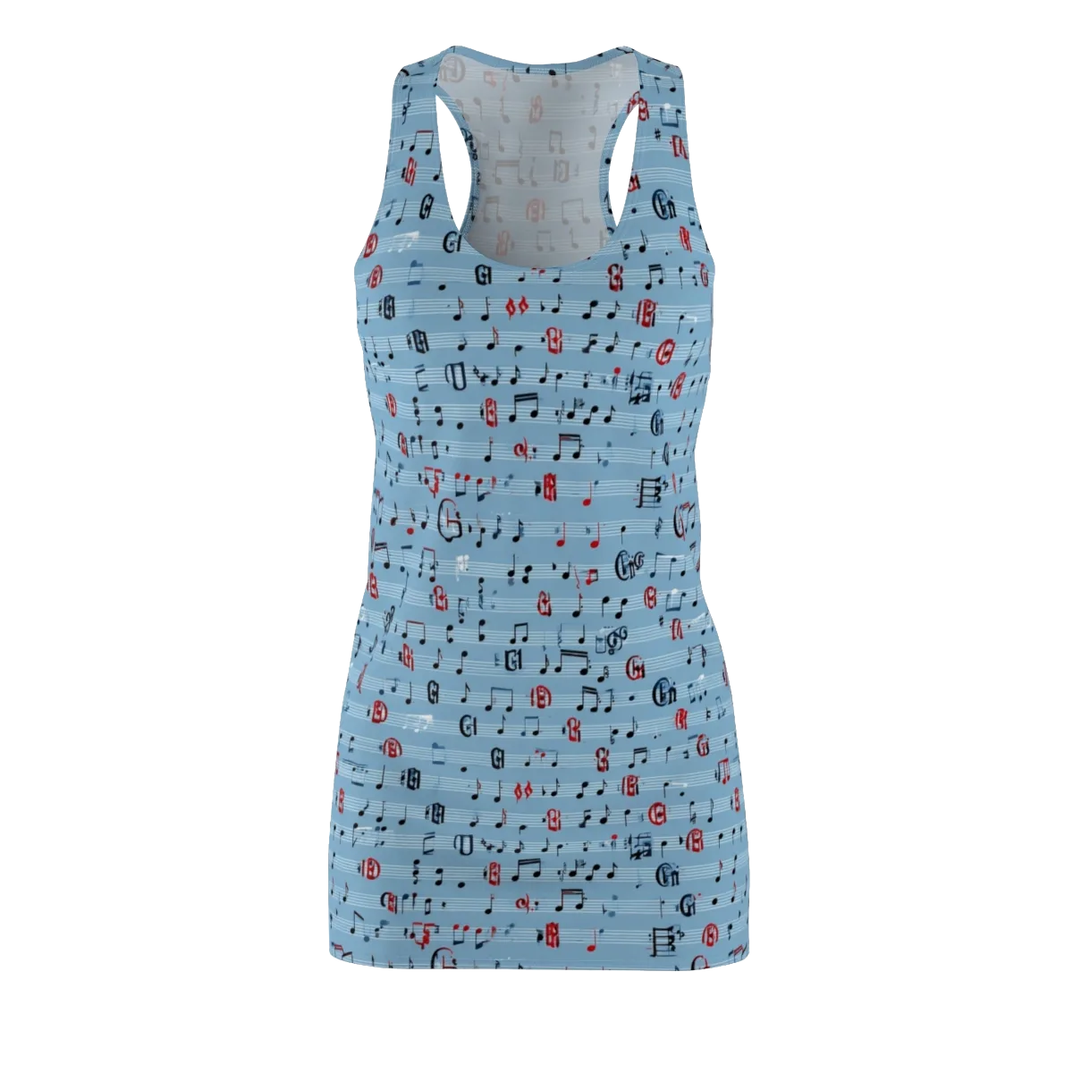 Blue Note Ballet on Racerback Dress — Front