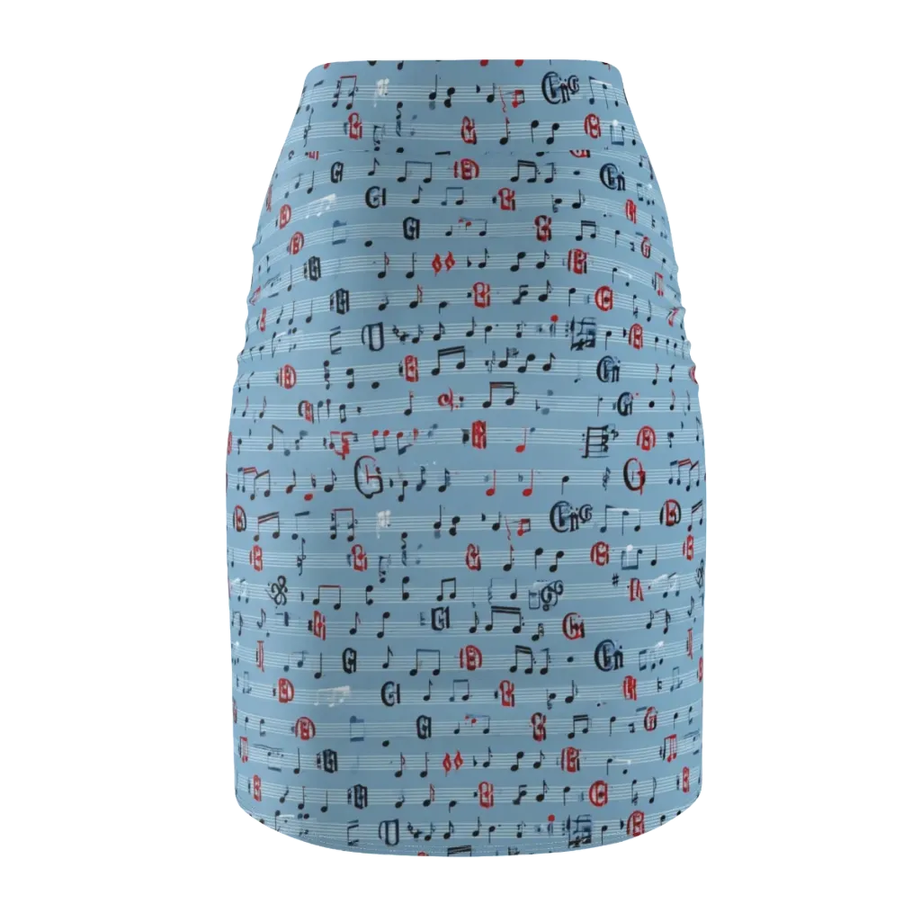 Blue Note Ballet on Pencil Skirt — Back