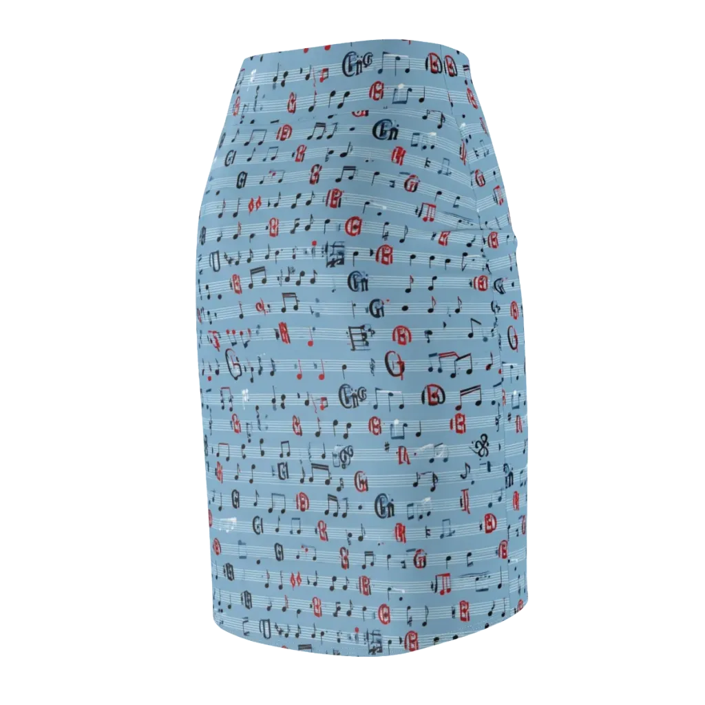 Blue Note Ballet on Pencil Skirt — Back Side