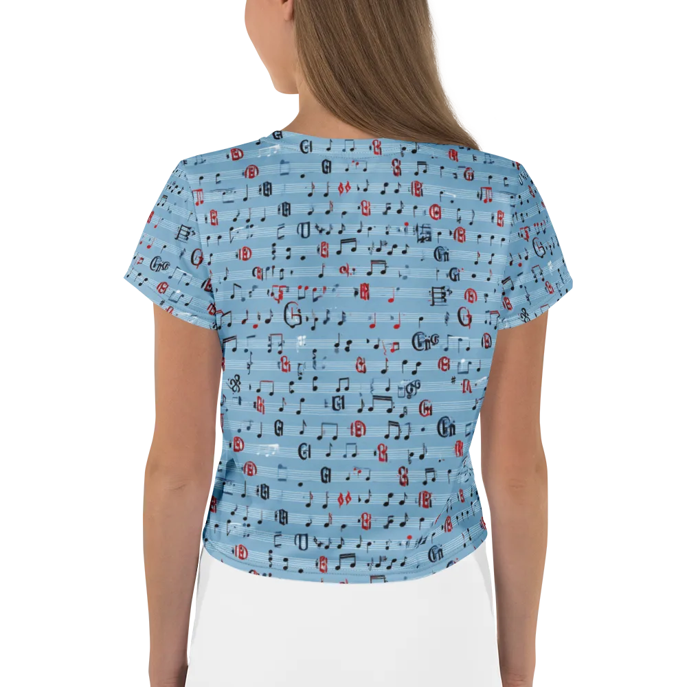 Blue Note Ballet on Crop Tee — Back