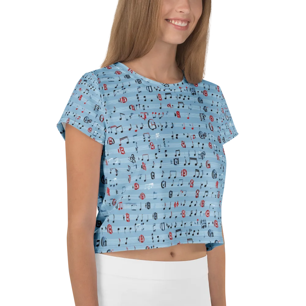 Blue Note Ballet on Crop Tee — Right