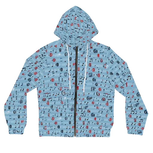 Blue Note Ballet on a Women's Full-Zip Hoodie