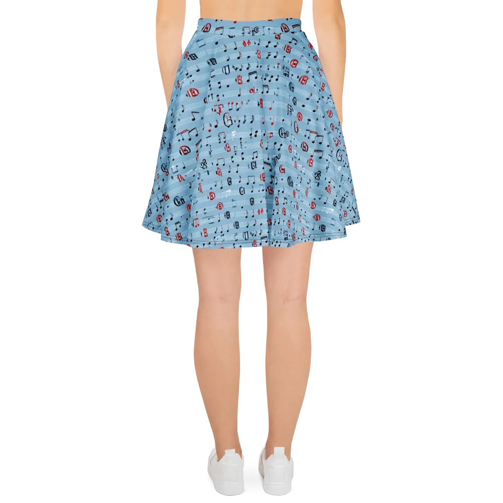 Blue Note Ballet on Skater Skirt — Back