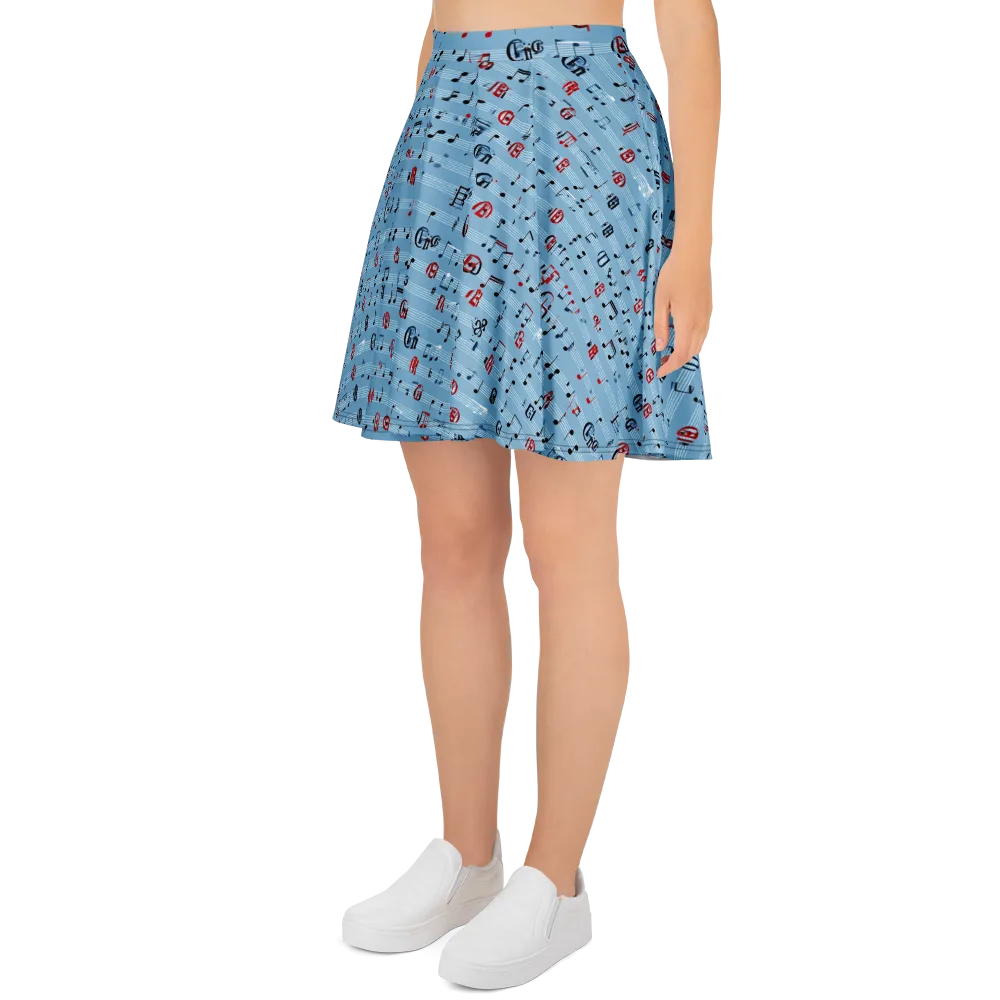Blue Note Ballet on Skater Skirt — Left
