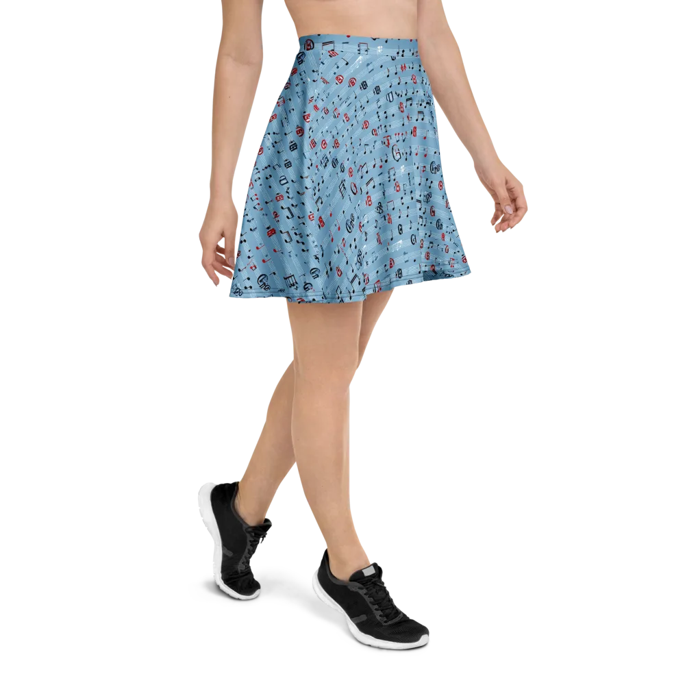 Blue Note Ballet on Skater Skirt — Right