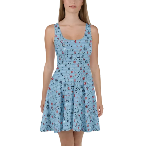 Blue Note Ballet on a Skater Dress