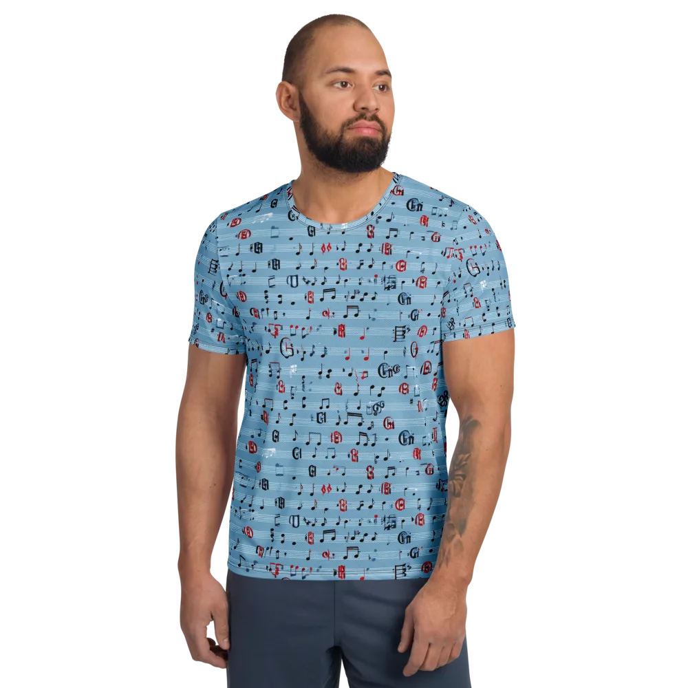 Blue Note Ballet on Men's Athletic T-Shirt — Front