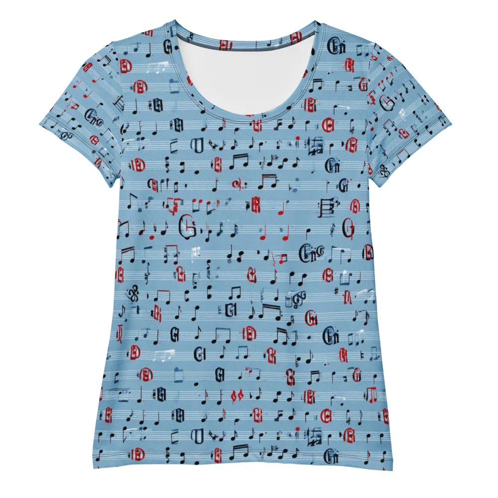 Blue Note Ballet on Women's Athletic T-Shirt — Front