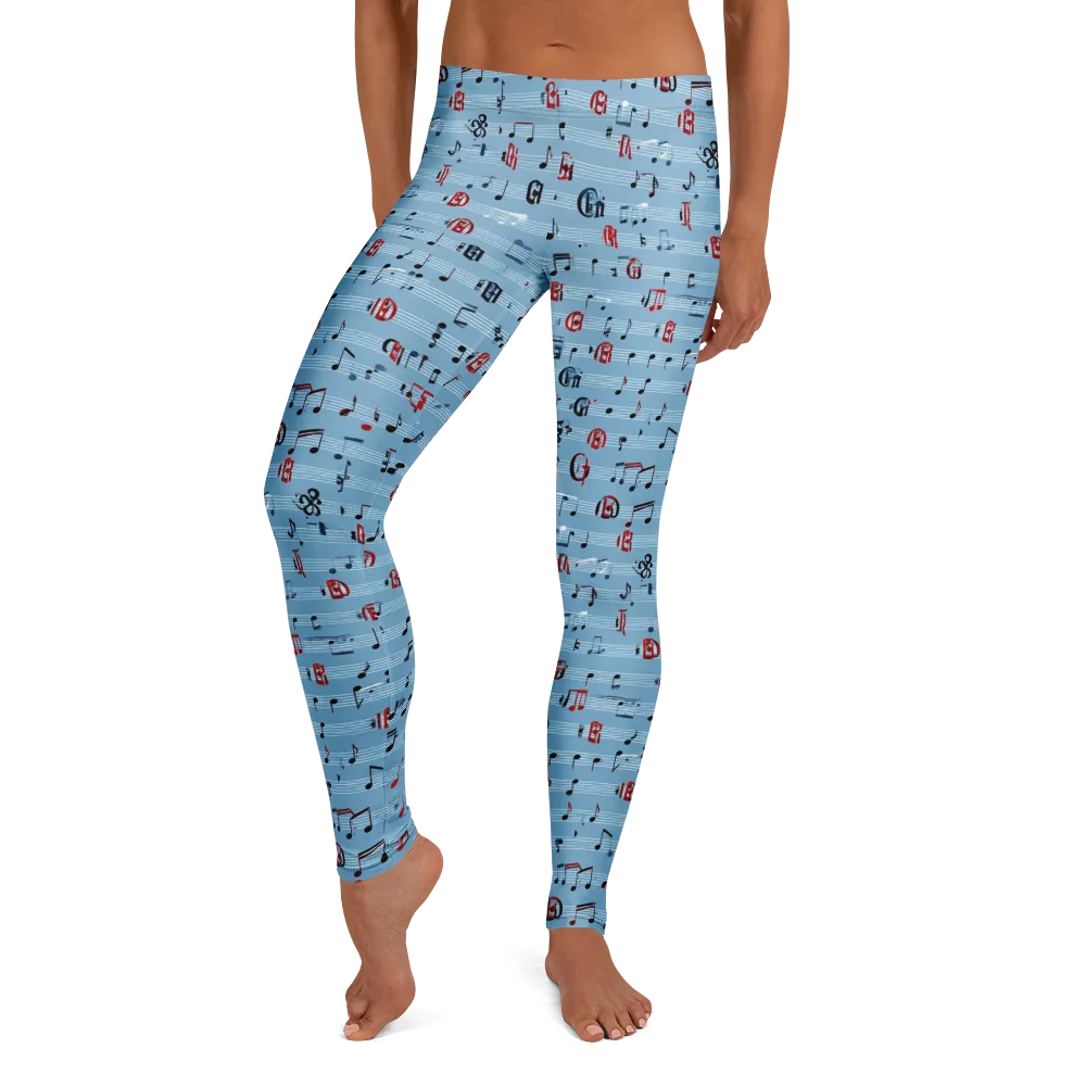 Blue Note Ballet on Leggings — Front