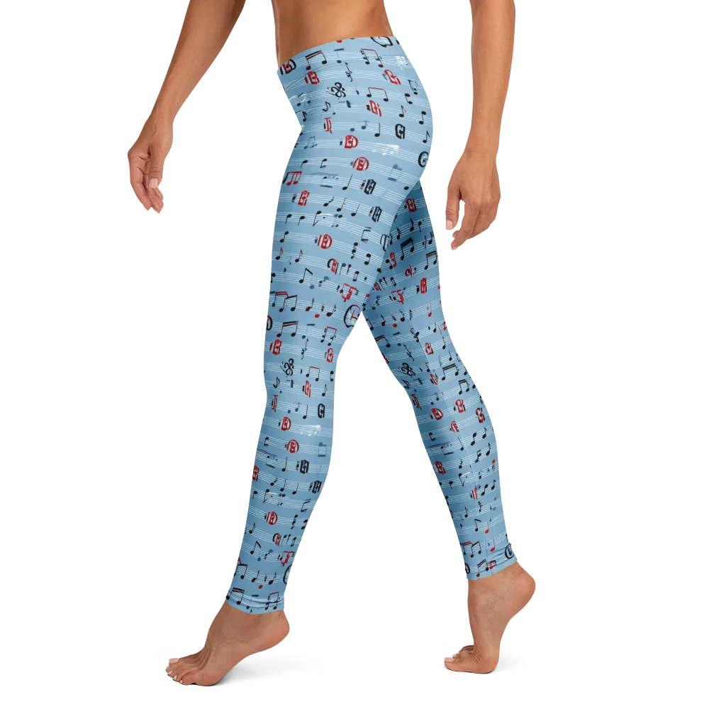 Blue Note Ballet on Leggings — Left
