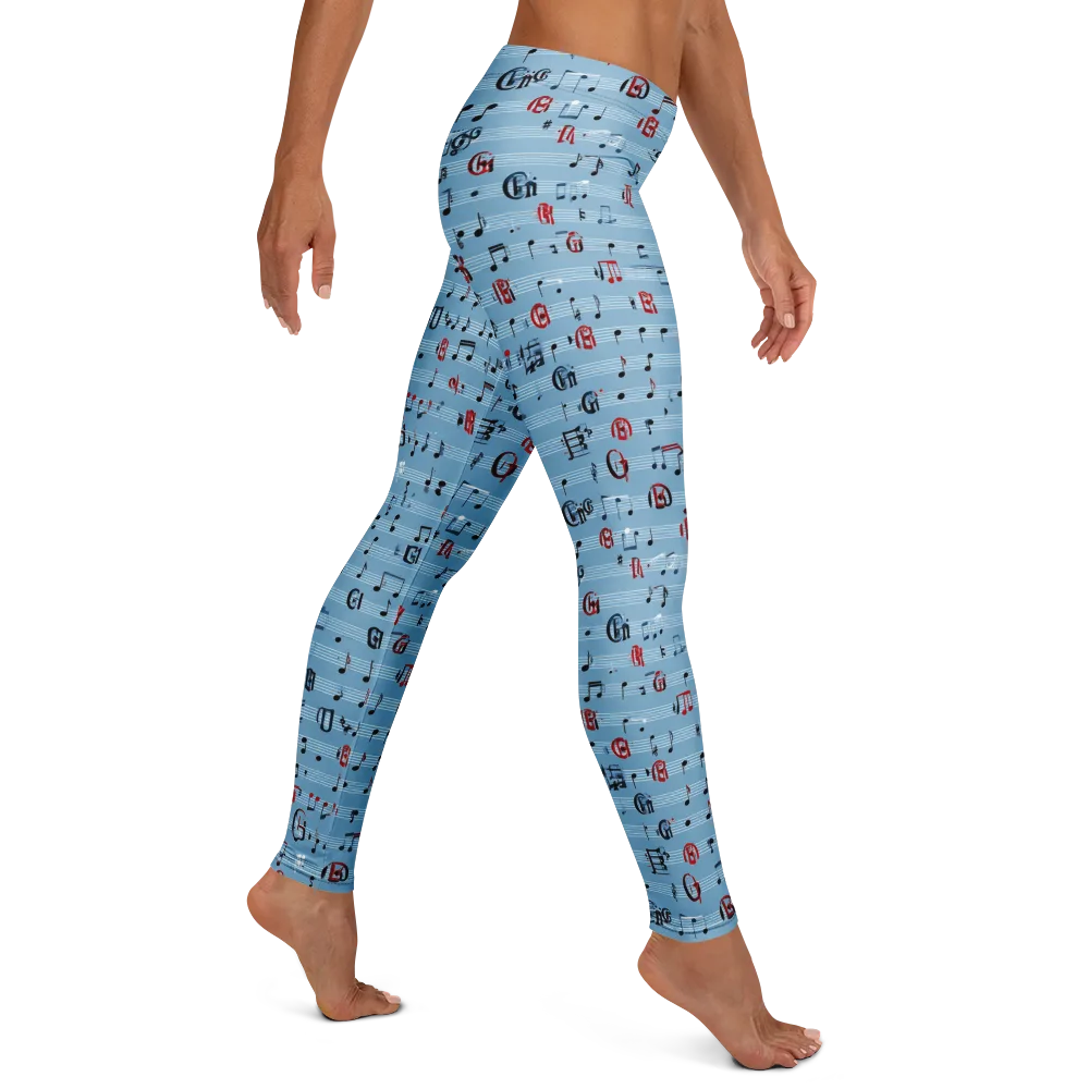 Blue Note Ballet on Leggings — Right