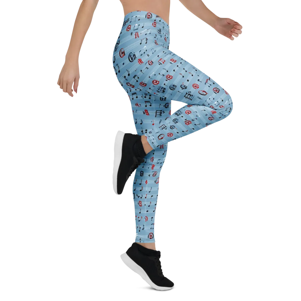 Blue Note Ballet on Leggings — Right