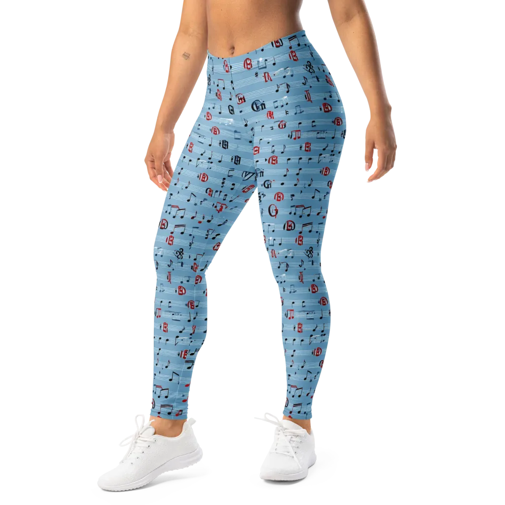 Blue Note Ballet on Leggings — Left Front