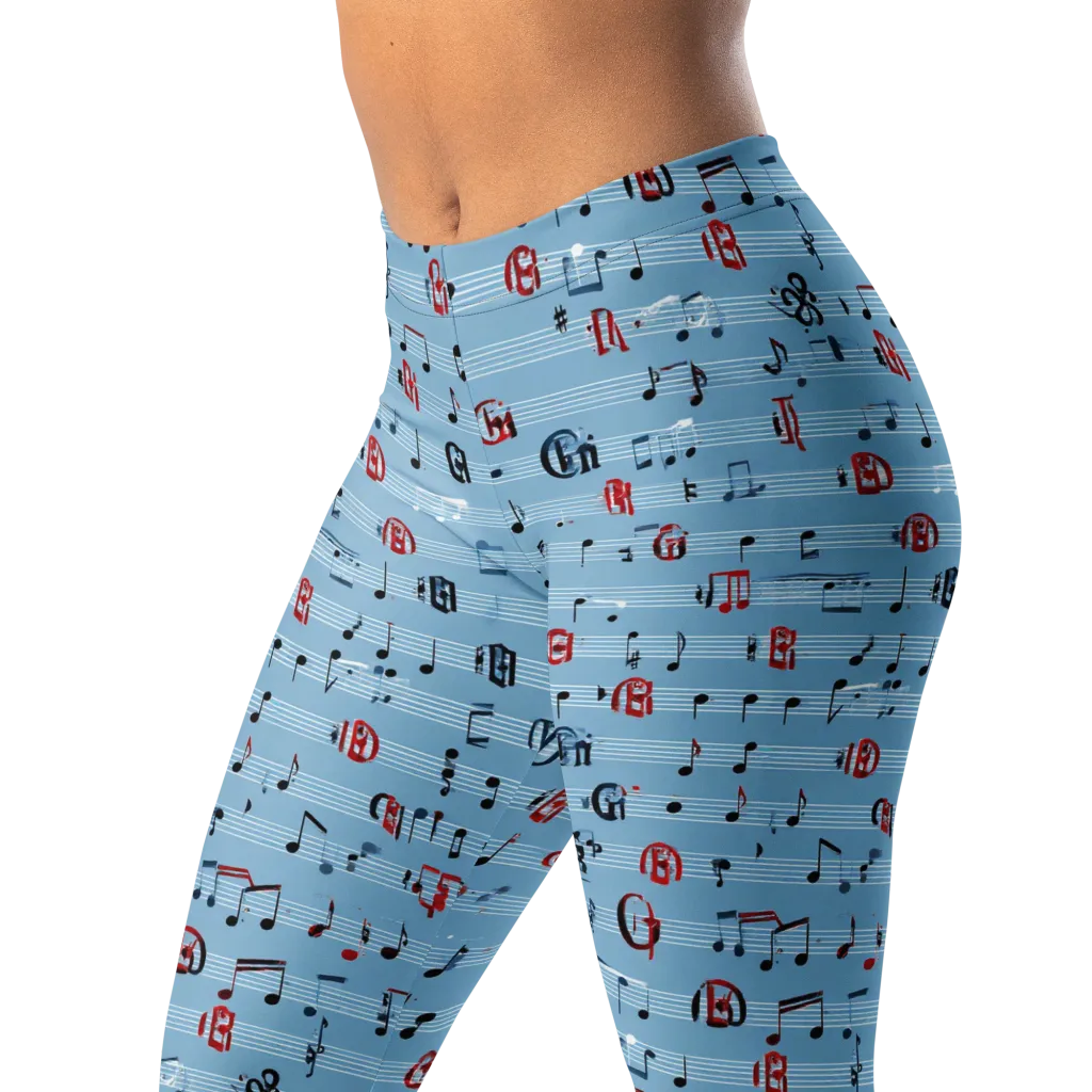 Blue Note Ballet on Leggings — Left Front
