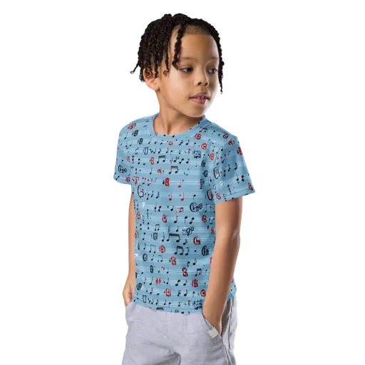 Blue Note Ballet on a Kids Crew Neck T-Shirt