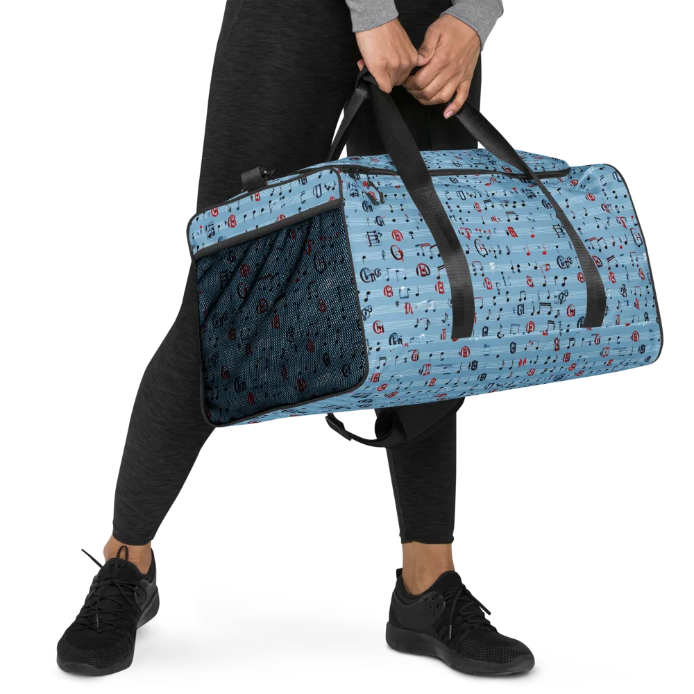 Blue Note Ballet on Duffle Bag — Right Front