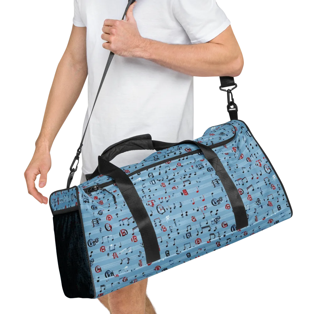 Blue Note Ballet on Duffle Bag — Right Front