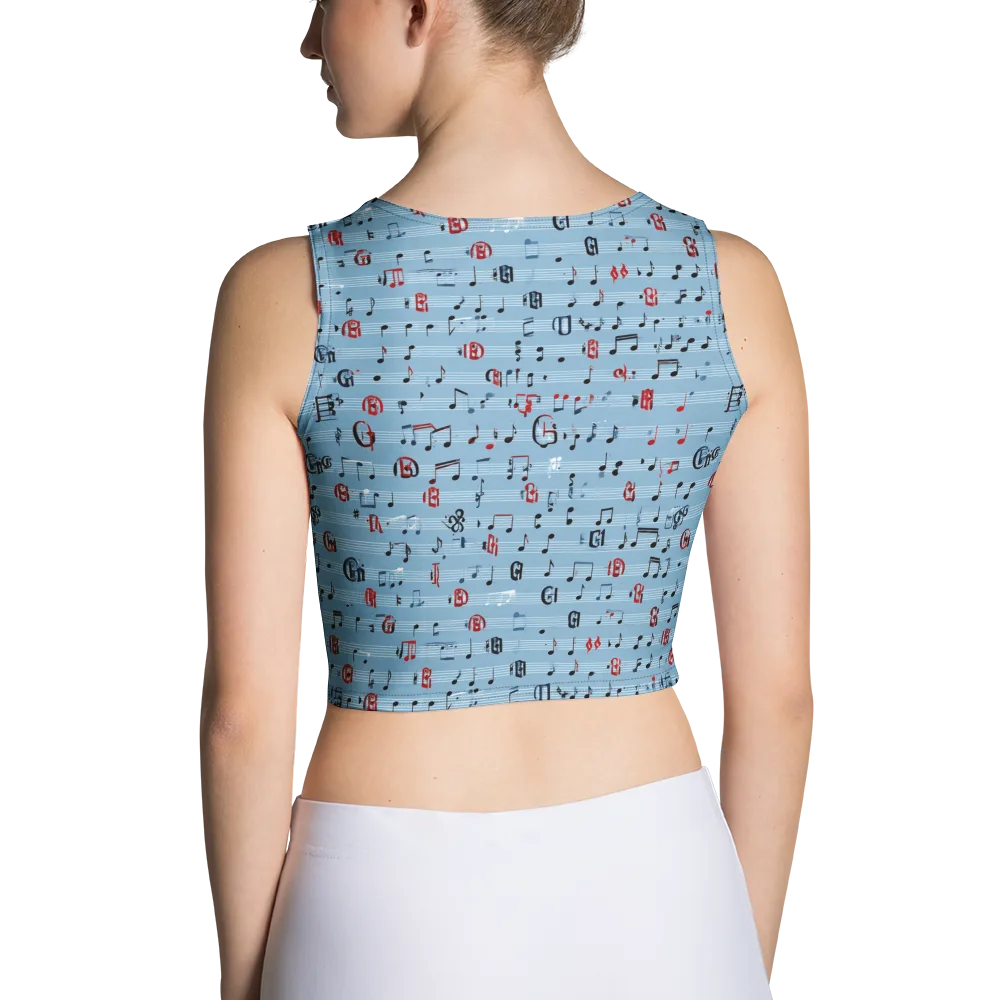Blue Note Ballet on Crop Top — Back