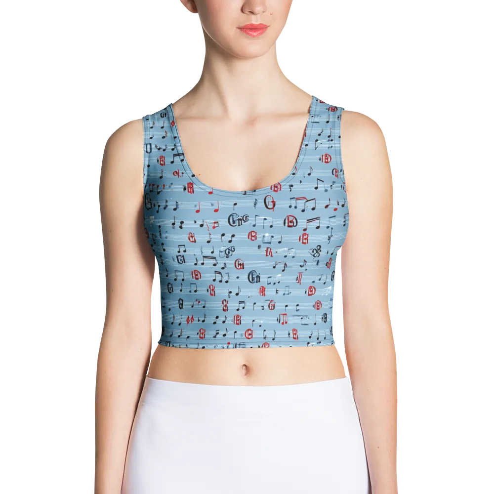 Blue Note Ballet on Crop Top — Front