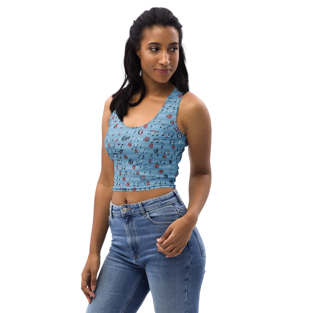 Blue Note Ballet on Crop Top — Left Front