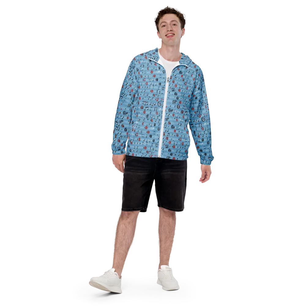 Blue Note Ballet on Men's Windbreaker — Front