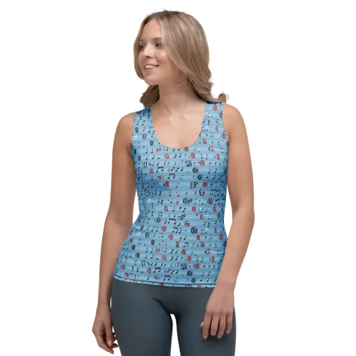 Blue Note Ballet on a Women's Tank Top