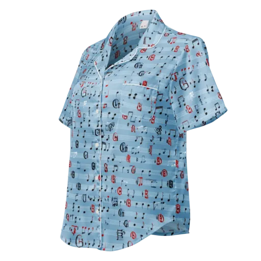 Blue Note Ballet on a Women's Short Sleeve Pajama Top