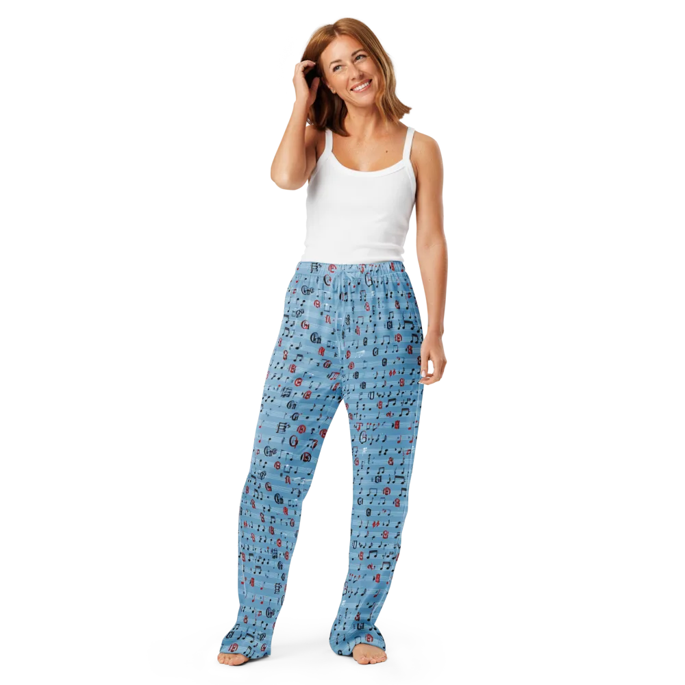 Blue Note Ballet on Women's Pajama Pants — Front