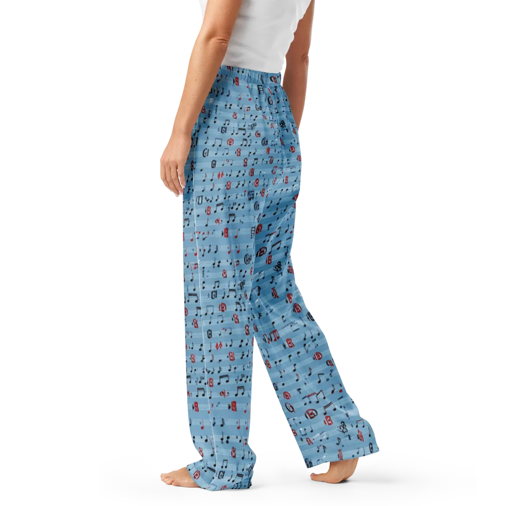 Blue Note Ballet on Women's Pajama Pants — Left