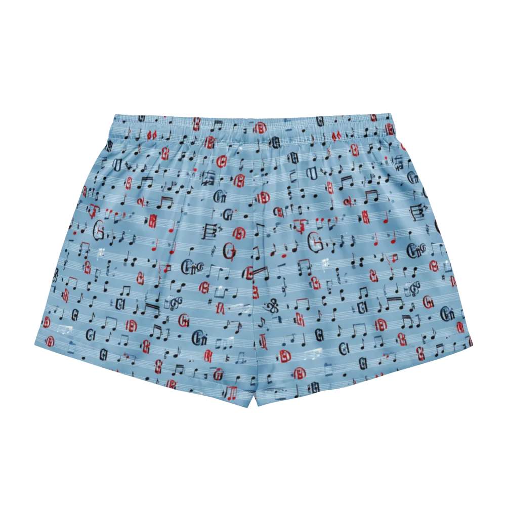 Blue Note Ballet on Women's Pajama Shorts — Back