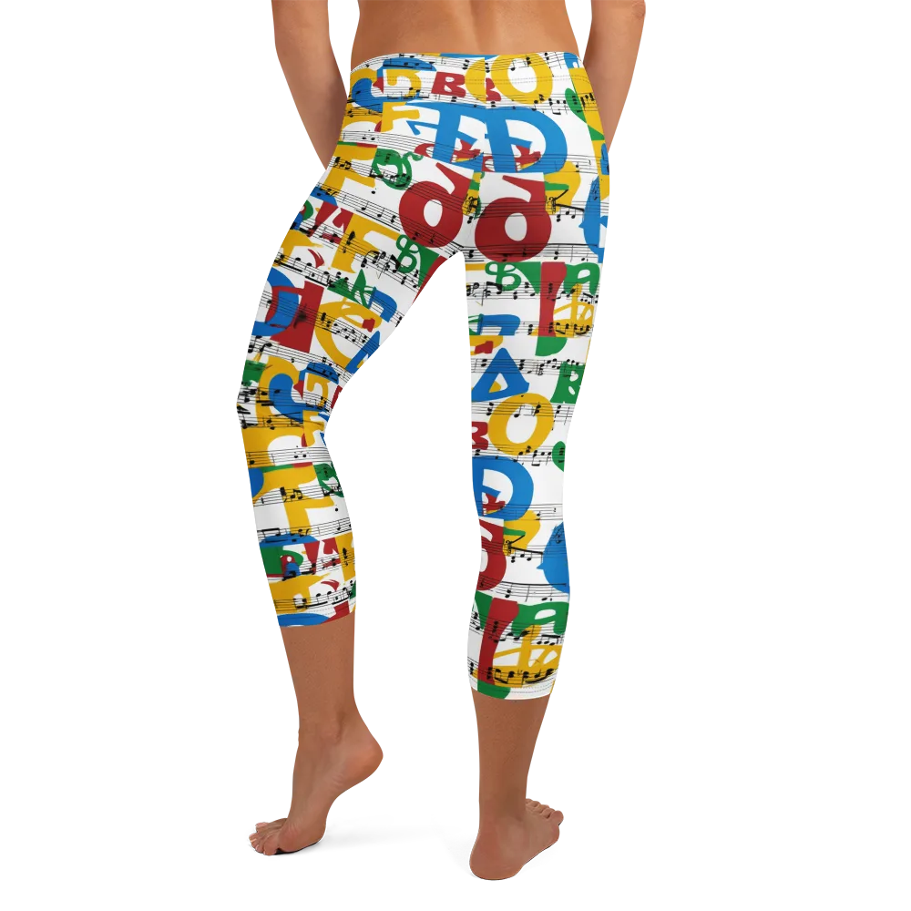 Chromatic Crescendo on Capri Leggings — Back