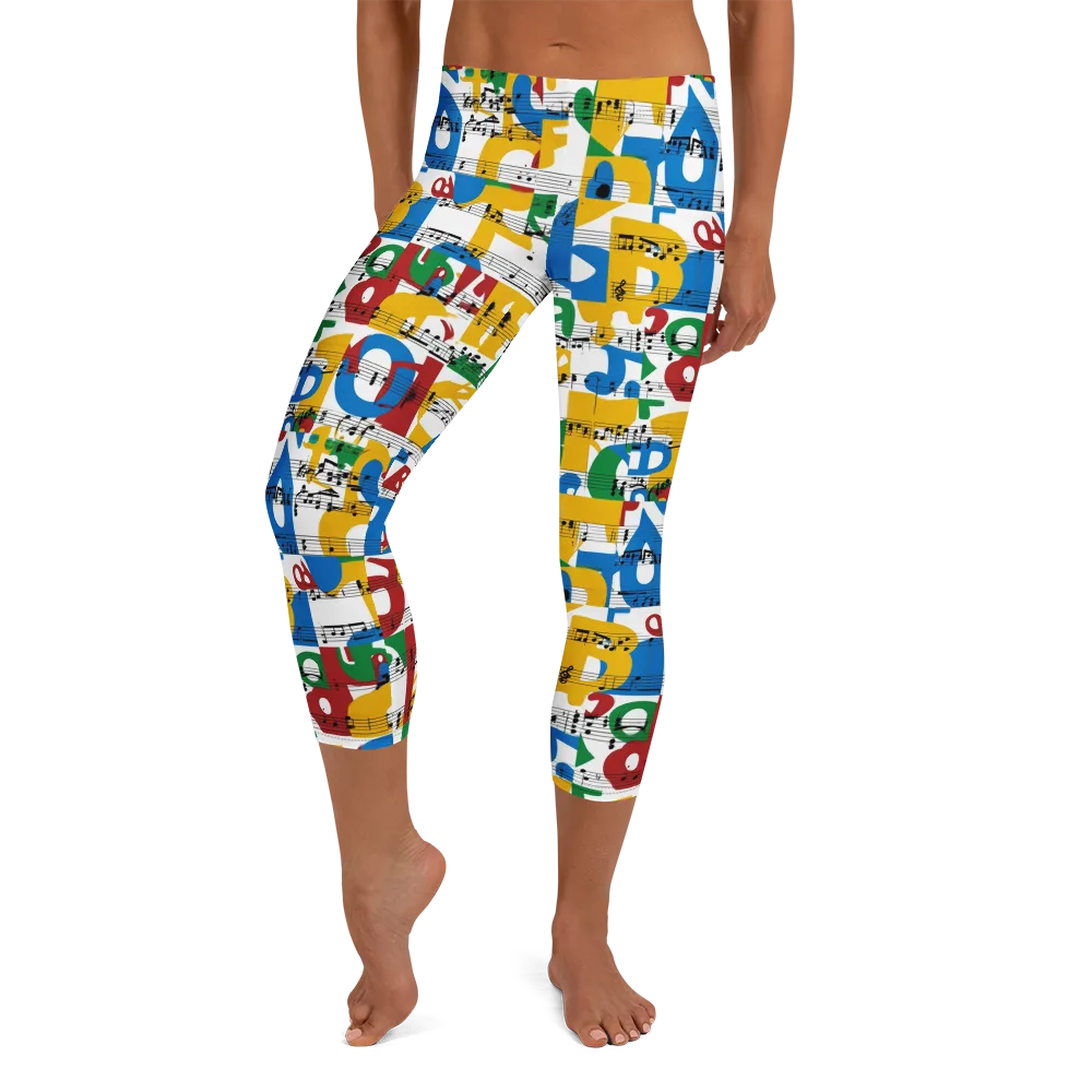 Chromatic Crescendo on Capri Leggings — Front