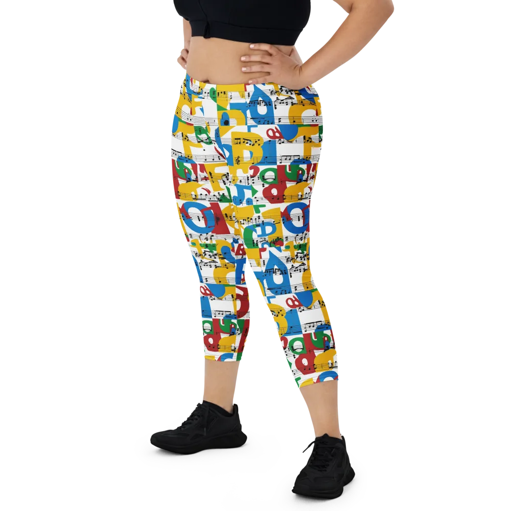Chromatic Crescendo on Capri Leggings — Front